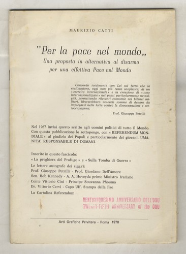 Per pace nel mondo - pace,